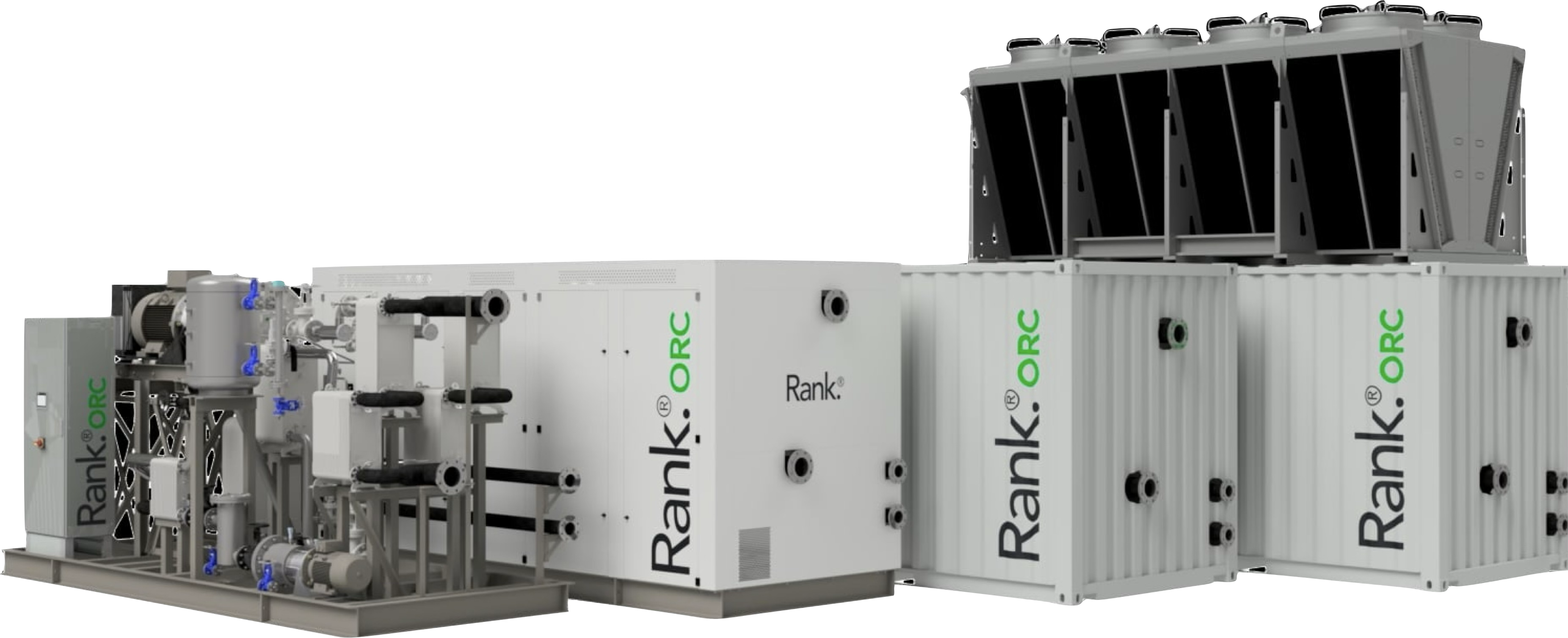 공랭식 ORC 폐열발전기 모듈 - 스크류 익스펜더 기반 Air 냉각방식 시스템 30kWe 65kWe 120kWe